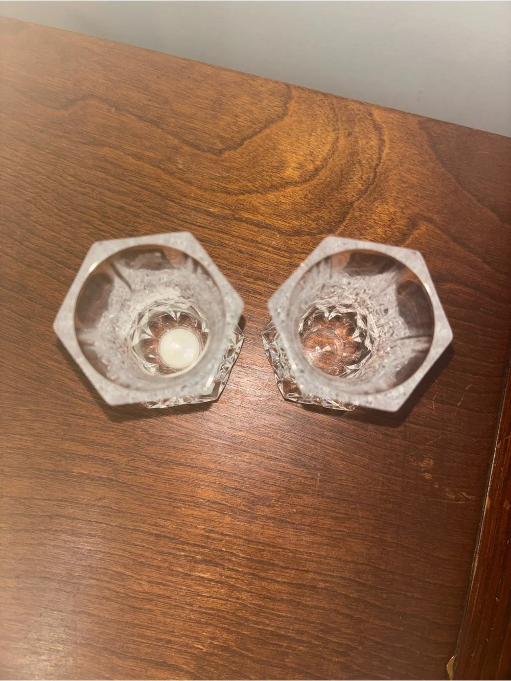 Vintage Cristal d’Arques bud vase/candle holder:set of 2